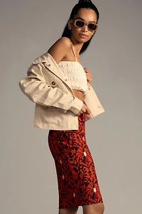 Maeve Slim Printed Skirt
