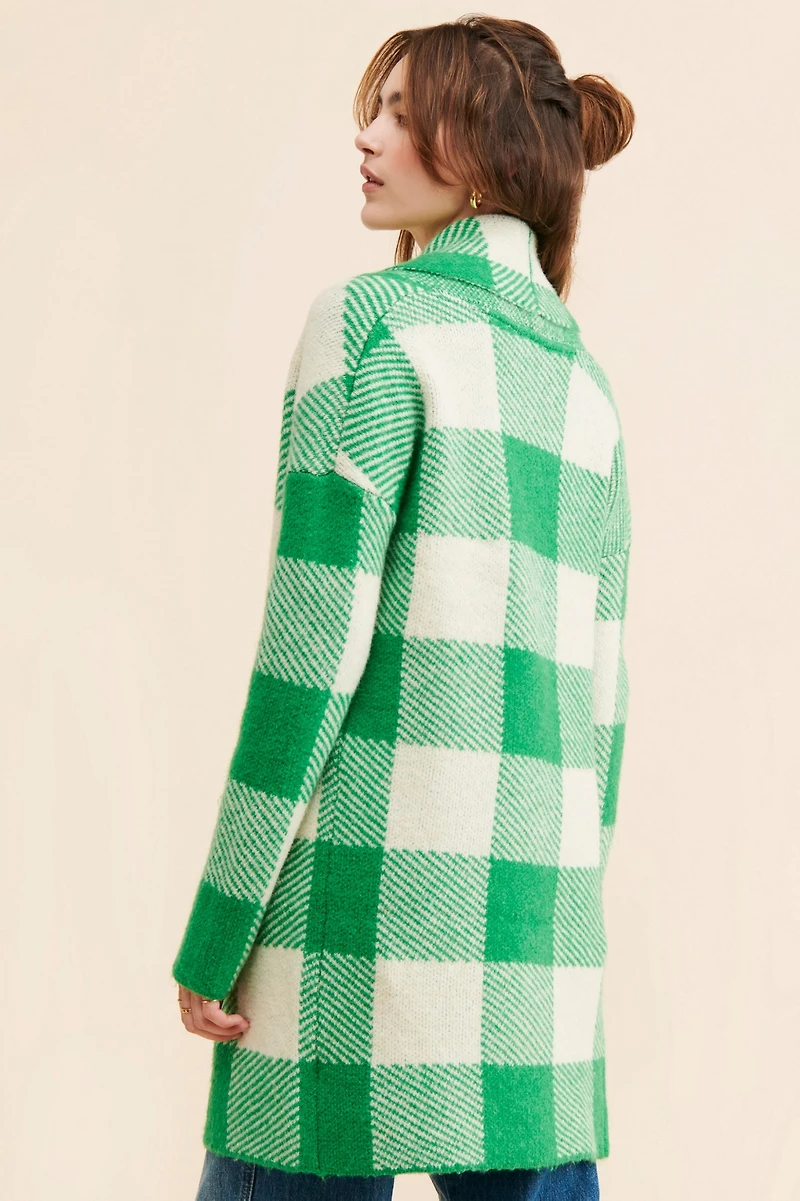 RD Style Juni Plaid Sweater Coat
