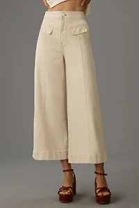 Pilcro High-Rise Crop Wide-Leg Utility Jeans