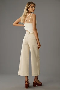 Pilcro High-Rise Crop Wide-Leg Utility Jeans