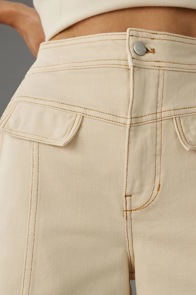 Pilcro High-Rise Crop Wide-Leg Utility Jeans