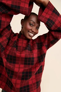 Eloquii Mock Neck Intarsia Sweater
