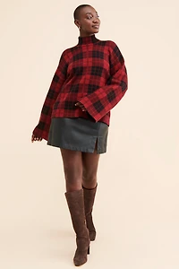 Eloquii Mock Neck Intarsia Sweater