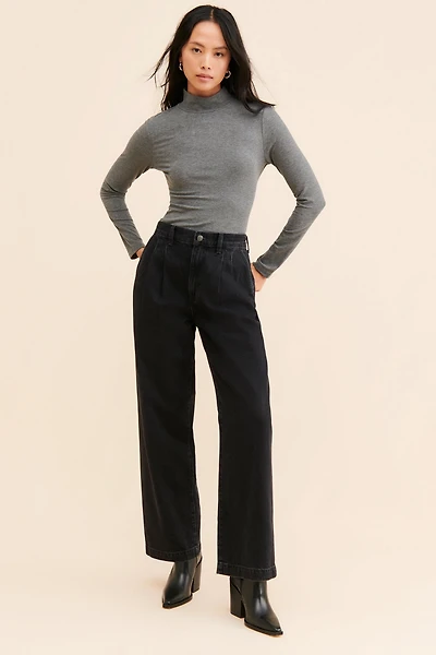Madewell High-Rise Pleated Baggy Jeans
