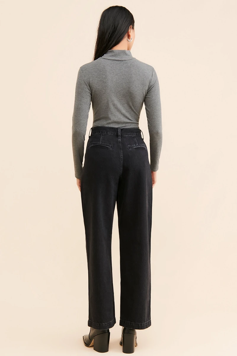 Madewell High-Rise Pleated Baggy Jeans