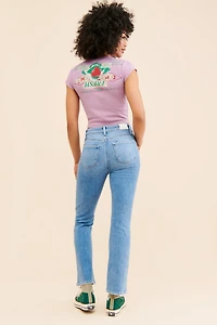 PAIGE Claudine Straight Leg Ankle Flare Jeans