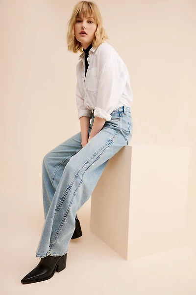 Good American Skate Step Insert Outseam Jeans