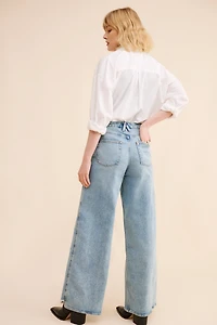 Good American Skate Step Insert Outseam Jeans