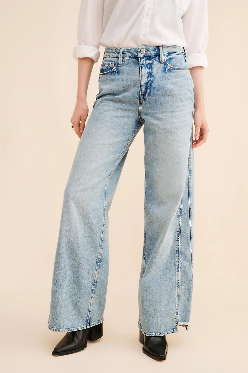 Good American Skate Step Insert Outseam Jeans