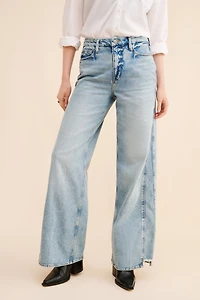 Good American Skate Step Insert Outseam Jeans