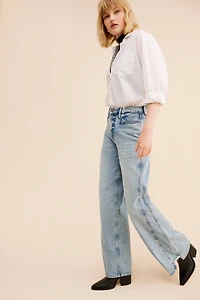 Good American Skate Step Insert Outseam Jeans