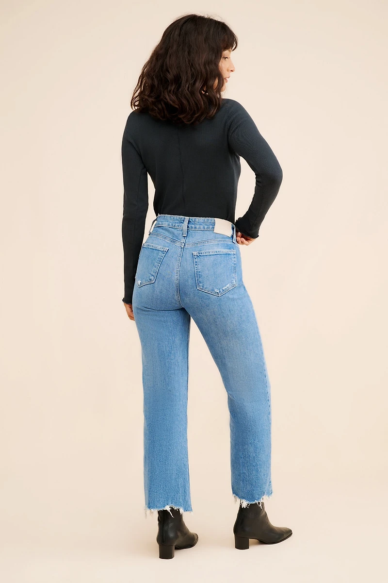 PAIGE Leenah Raw Hem Ankle Jeans