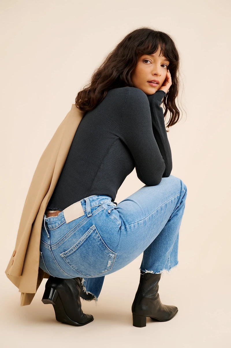 PAIGE Leenah Raw Hem Ankle Jeans