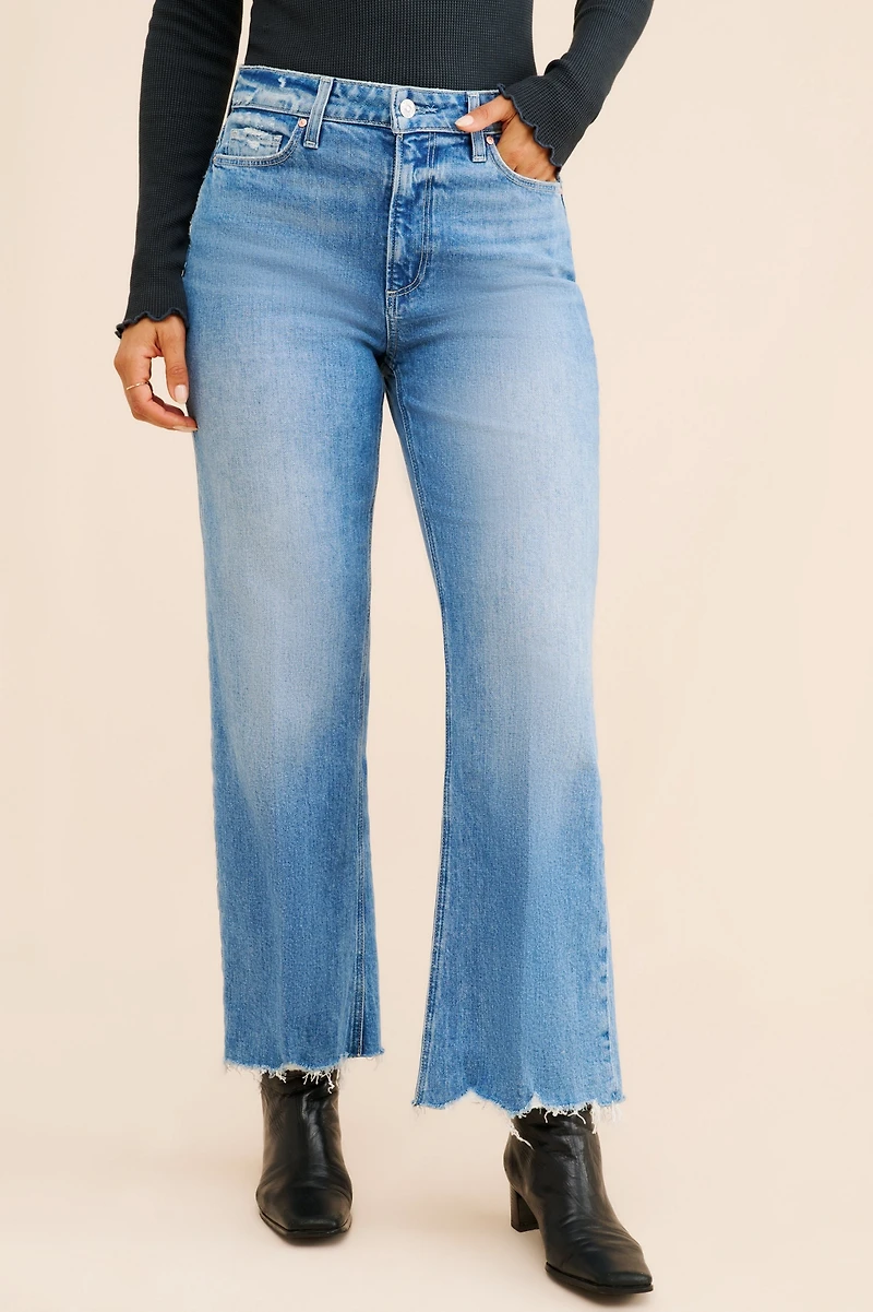 PAIGE Leenah Raw Hem Ankle Jeans