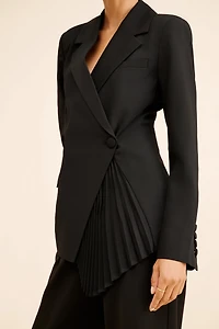 Avec Les Filles Classic Pleated Blazer