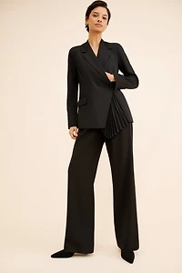 Avec Les Filles Classic Pleated Blazer
