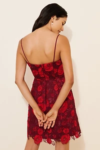 ML Monique Lhuillier Arielle Sleeveless Mini Dress