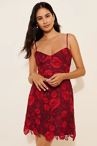 ML Monique Lhuillier Arielle Sleeveless Mini Dress