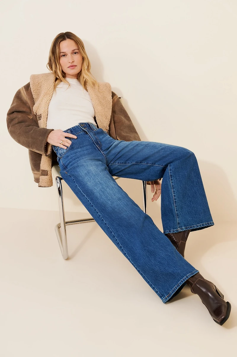 Habitual Easton Mid-Rise Wide Leg Jeans