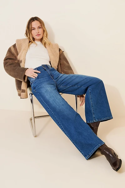 Habitual Easton Mid-Rise Wide Leg Jeans