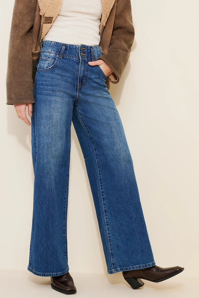 Habitual Easton Mid-Rise Wide Leg Jeans