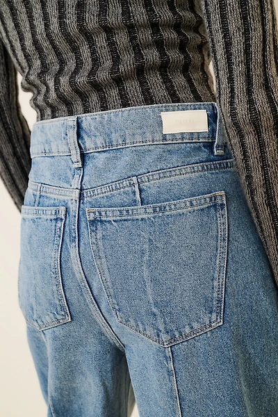 DL1961 Hepburn Wide-Leg Cuffed Jeans