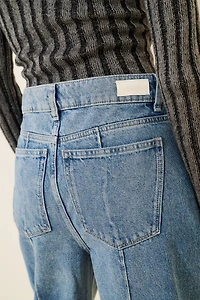 DL1961 Hepburn Wide-Leg Cuffed Jeans