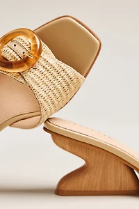 Cecelia New York Checker Raffia Heels