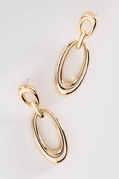 Linked Metal Drop Earrings