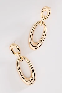 Linked Metal Drop Earrings