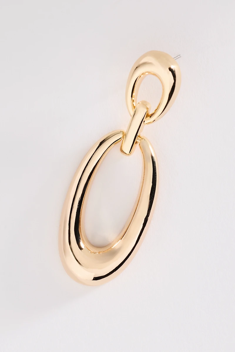Linked Metal Drop Earrings