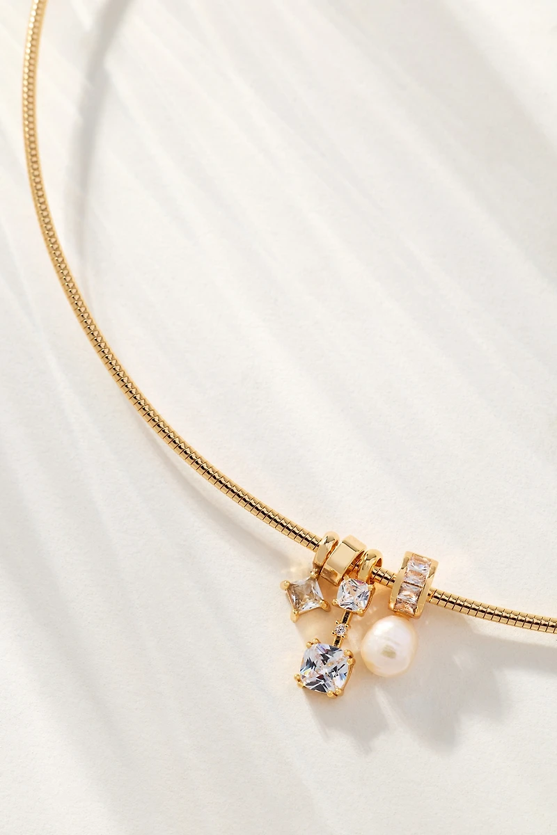 Delicate Crystal Collar Necklace