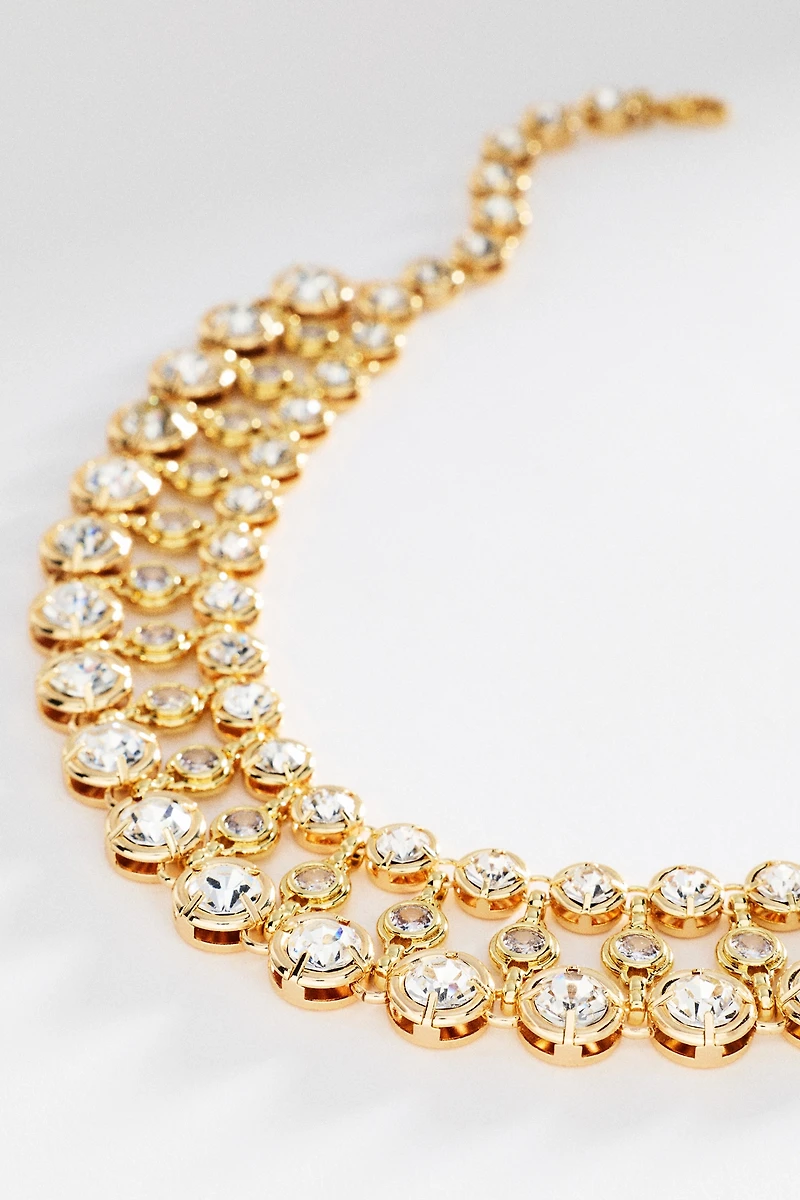Chunky Layered Crystal Necklace