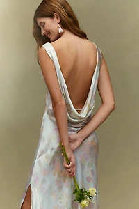 BHLDN Aurora Cowl-Neck Maxi Slip Dress