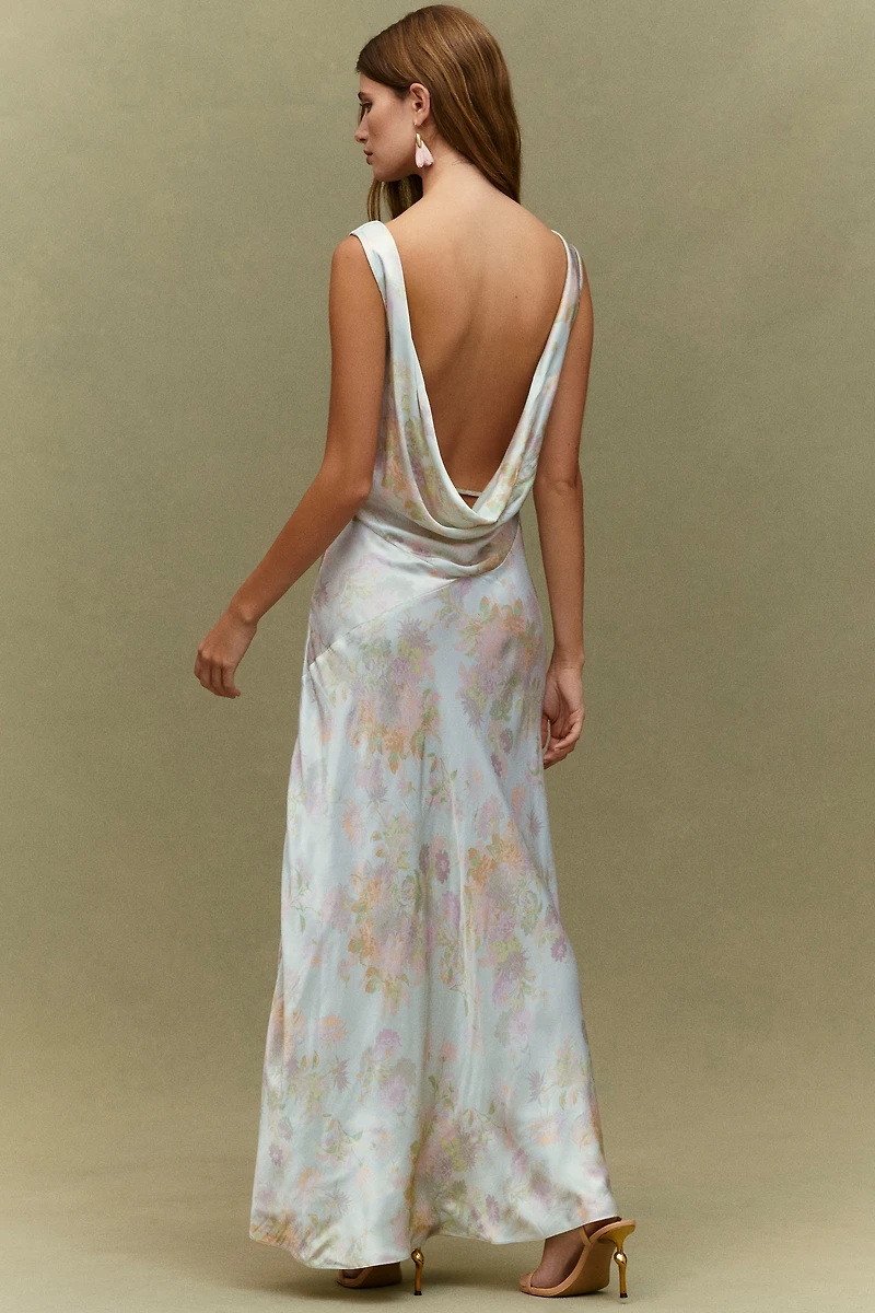 BHLDN Aurora Cowl-Neck Maxi Slip Dress