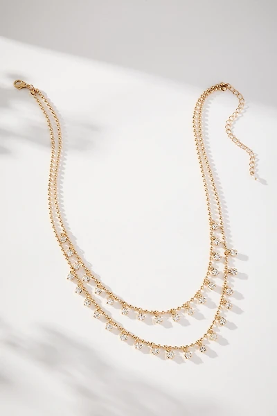 Delicate Layered Crystal Necklace