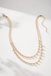 Delicate Layered Crystal Necklace