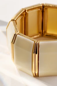 Chunky Panel Stretch Cuff Bracelet