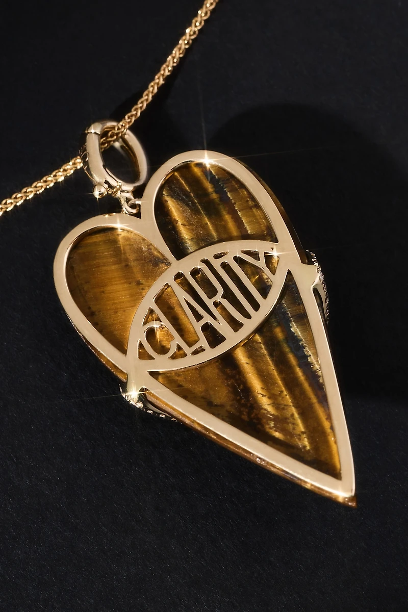 Eden Presley Stone Heart Pendant Charm