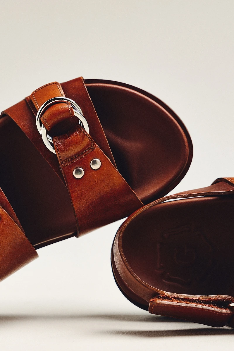 Grenson Davina Double-Strap Buckle Sandals