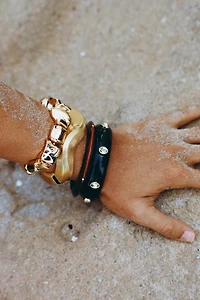 Resin Stone Bangle Bracelet