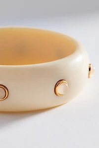 Resin Stone Bangle Bracelet