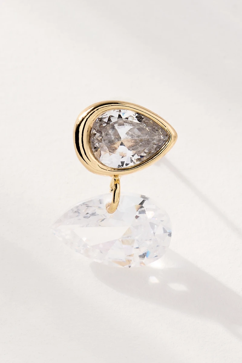 Bezel Teardrop Earrings