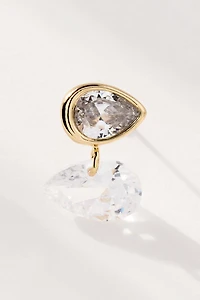 Bezel Teardrop Earrings