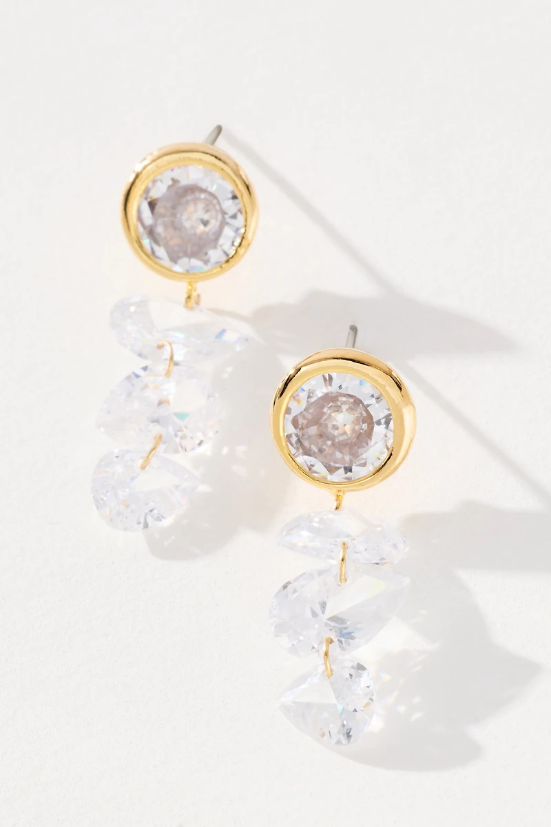 Chunky Crystal Teardrop Earrings