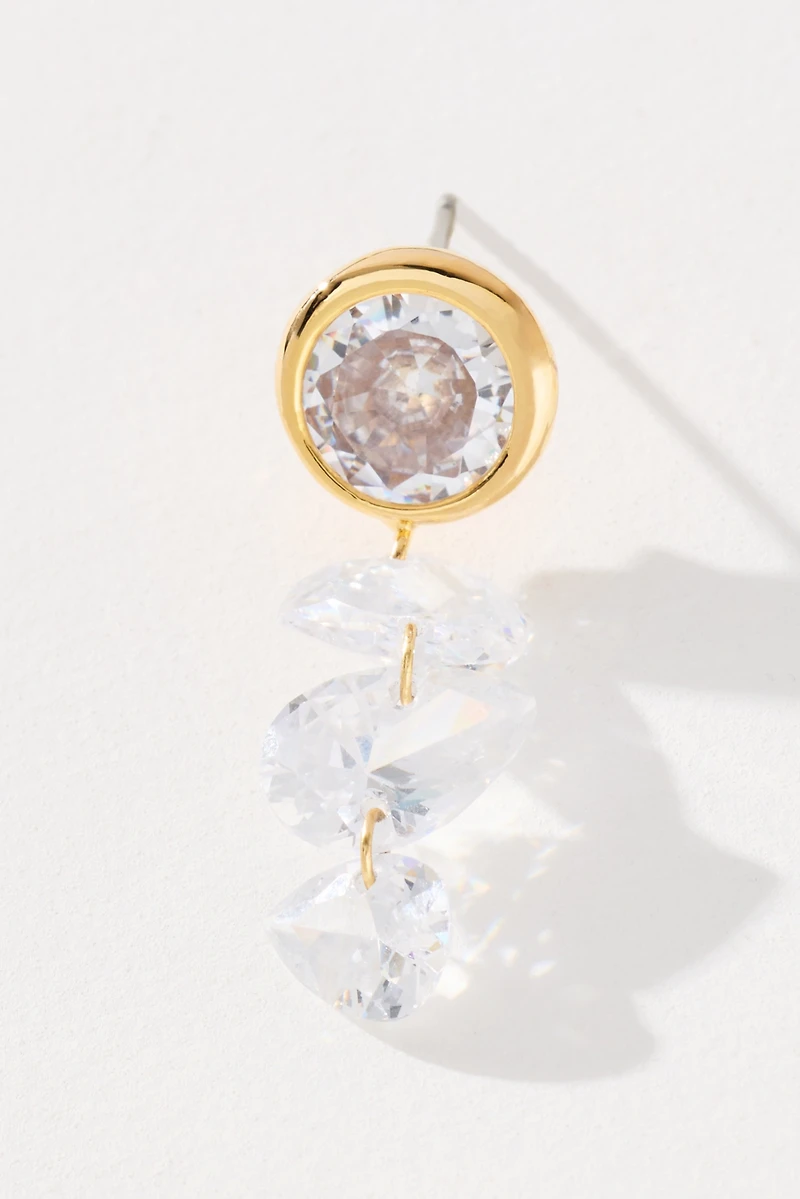 Chunky Crystal Teardrop Earrings