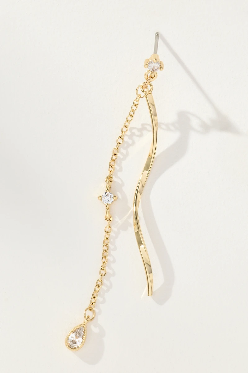 Crystal Chain Duet Earrings