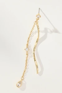 Crystal Chain Duet Earrings