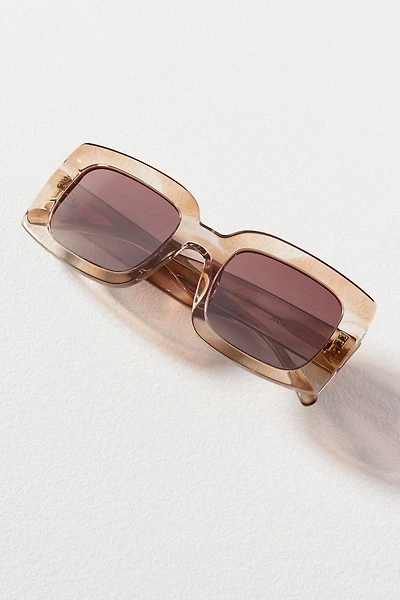 Eleventh Hour Mink Translucent Oversized Square Sunglasses