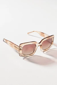 Eleventh Hour Mink Translucent Oversized Square Sunglasses